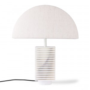 Lampe de table en marbre - blanche