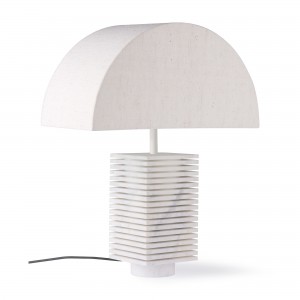 Lampe de table en marbre - blanche