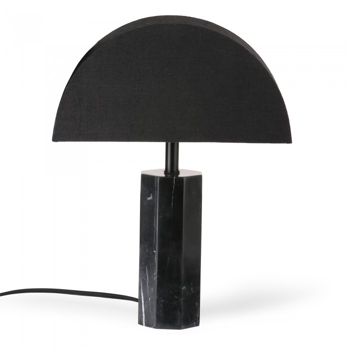 Lampe de table en marbre - noire