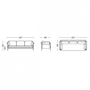 CAN sofa 3 seaters - Ruskin 05