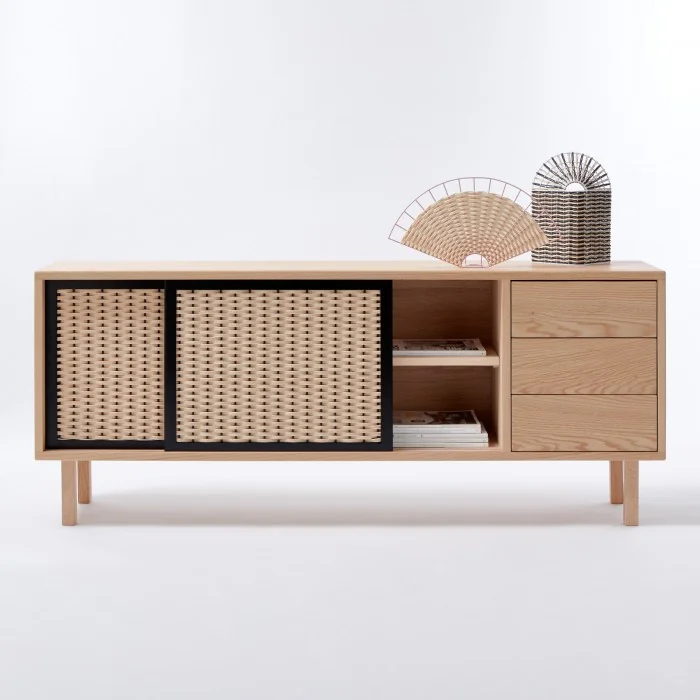 Buffet PAON avec tiroirs - noir