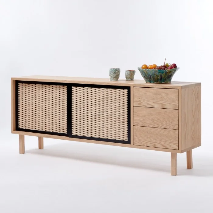 Buffet PAON avec tiroirs - noir