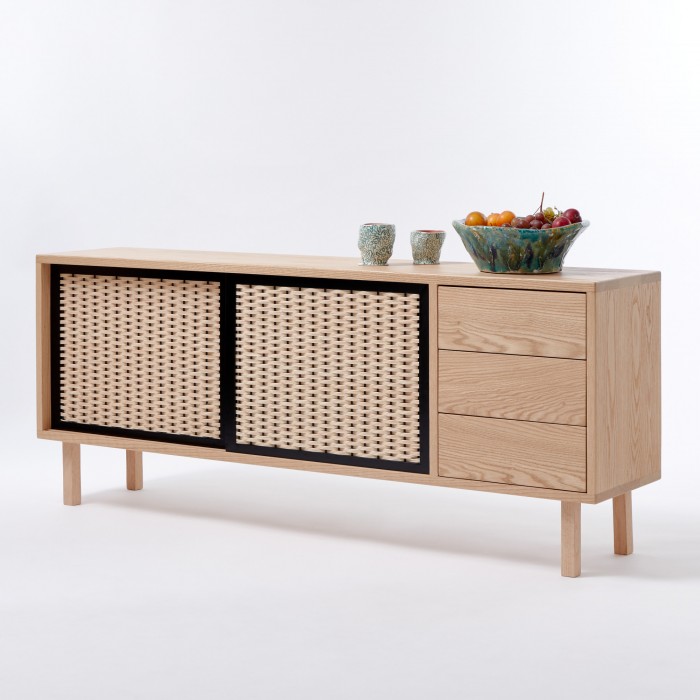 PAON sideboard with drawers - black
