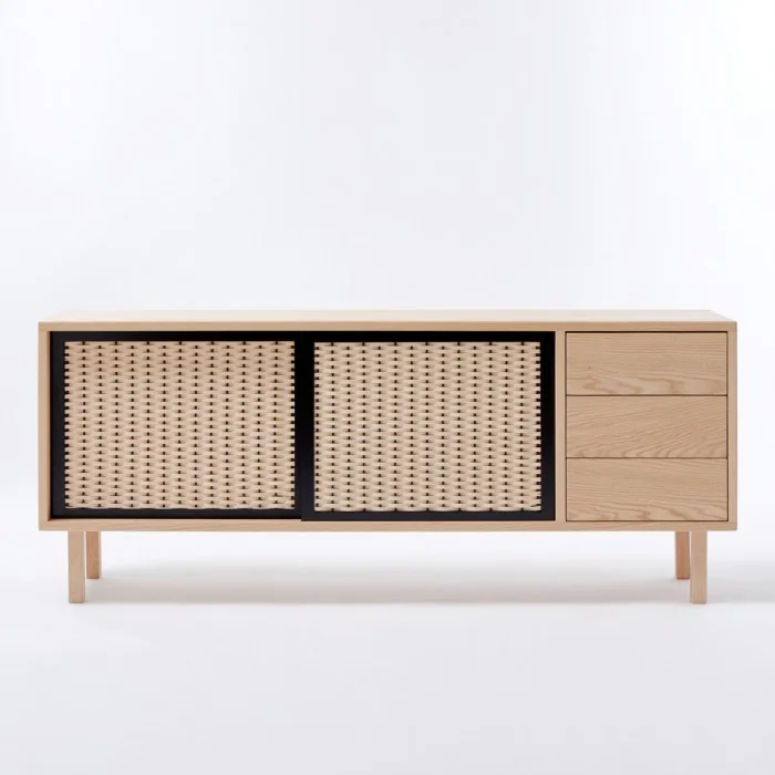 Buffet PAON avec tiroirs - noir