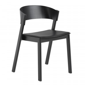 COVER SIDE chair - Leather seat
