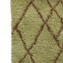 Woolen rug ZIGZAG - olive brown