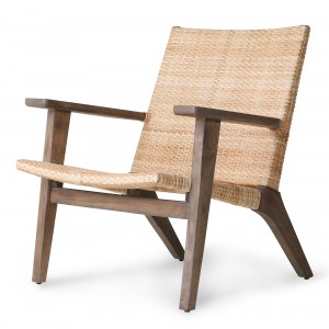 Chaise lounge WOVEN - bois naturel