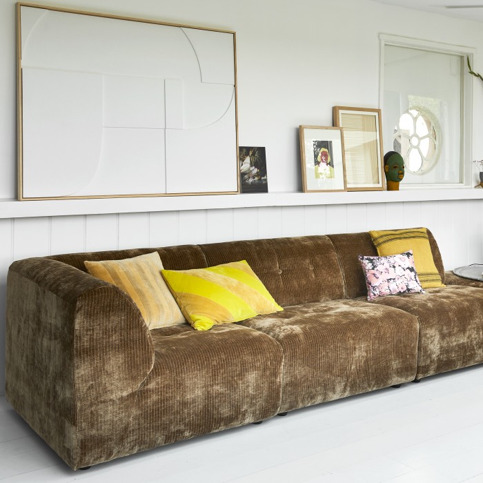 VINT couch element right - aged gold