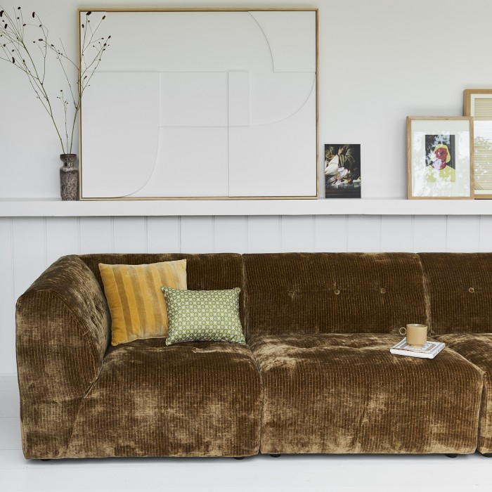 VINT couch element left - aged gold