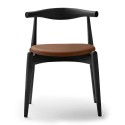 ELBOW chair black - Leather seat