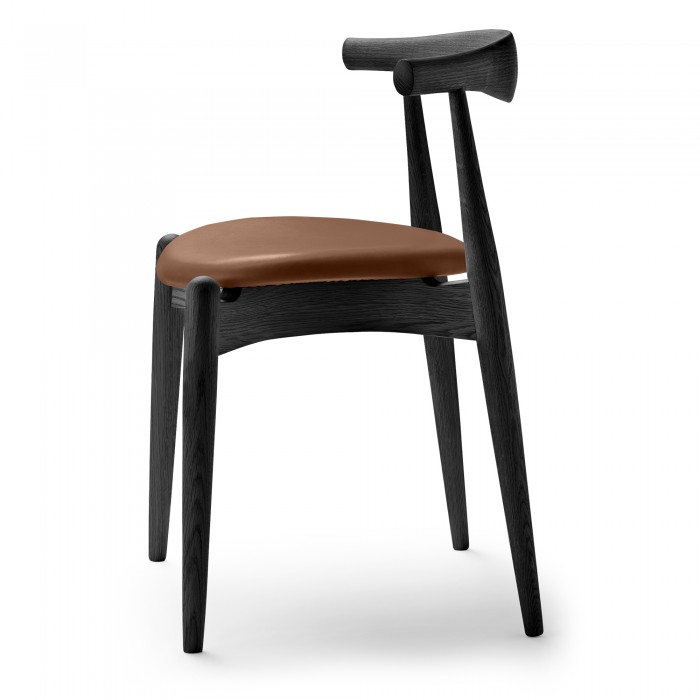 ELBOW chair black - Leather seat