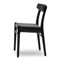 Chaise DINING chêne noir - Noir