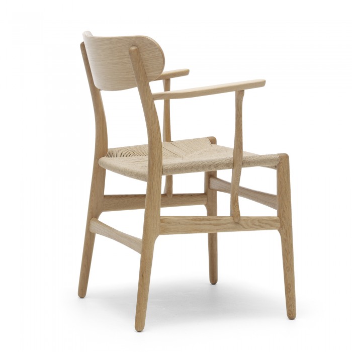 DINING chair with armrest oak oil - Natural