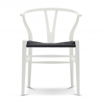 Wishbone chair colored beech - Black