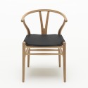 Wishbone chair oak oil - Natural with cushion