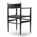 Chaise DINING avec accoudoirs CH37 chêne noir - Black