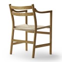 DINING chair with armrest CH46 oak oil - Natural