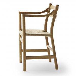 DINING chair with armrest CH46 oak oil - Natural