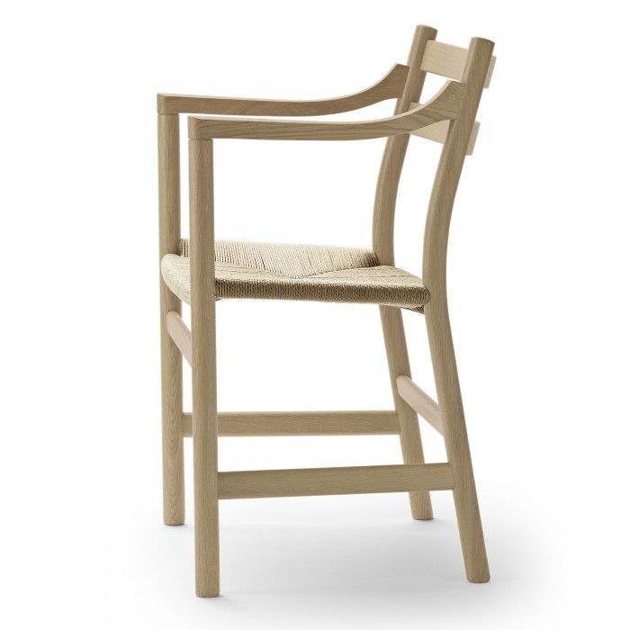 DINING chair with armrest CH46 oak soap - Natural