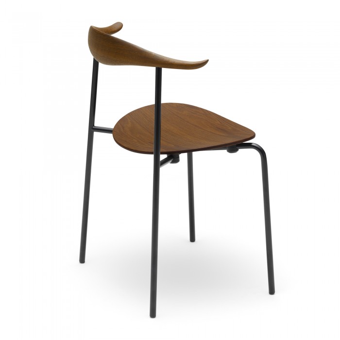 DINING chair CH88T - Powdercoated steel - oak smoked