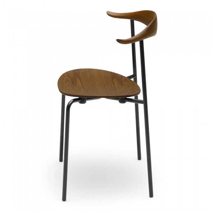 DINING chair CH88T - Powdercoated steel - oak smoked