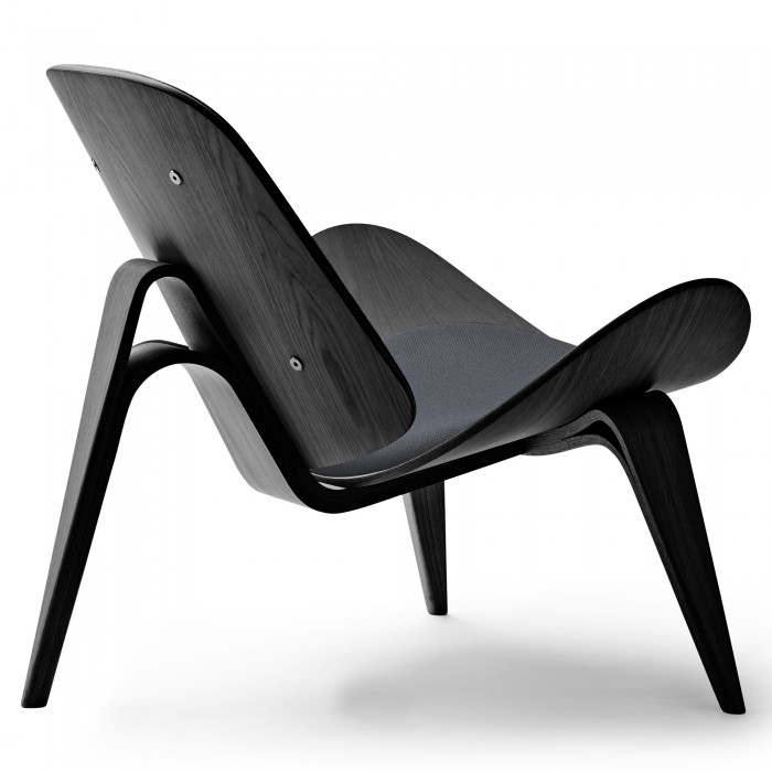 DINING chair CH88T - black steel - black oak