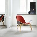 SHELL chair CH07 - Oak - Leather