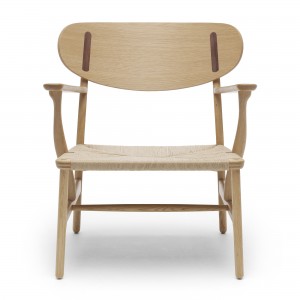 LOUNGE chair CH22 - Oak/Walnut - Natural