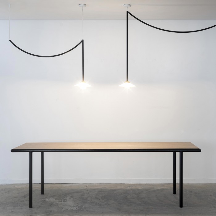Table rectangulaire WOODEN - Noir - 300 cm