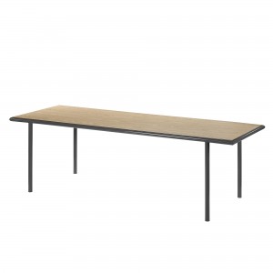 WOODEN rectangular table - Black - 240 cm