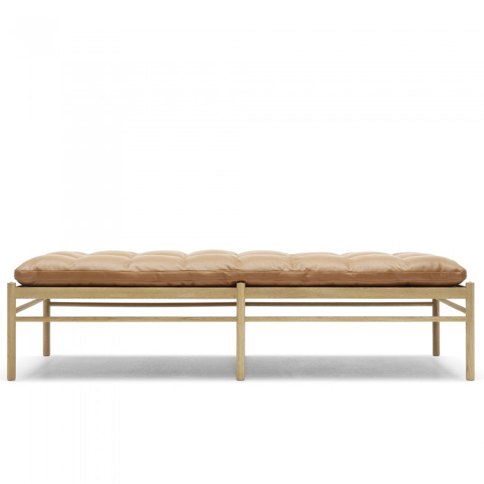 Daybed OW150 with neckrest - Oak oil - Thor leather
