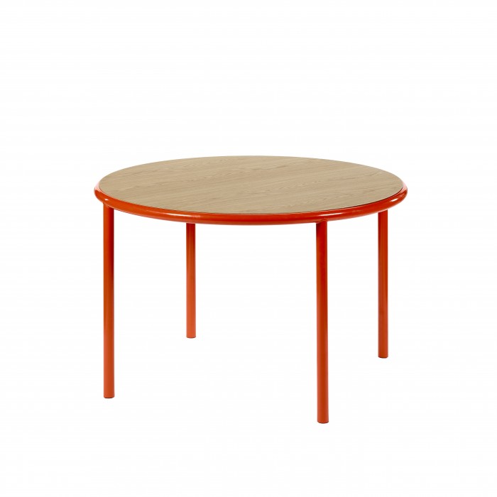 Table round WOODEN - Rouge