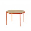 WOODEN Round table - Red