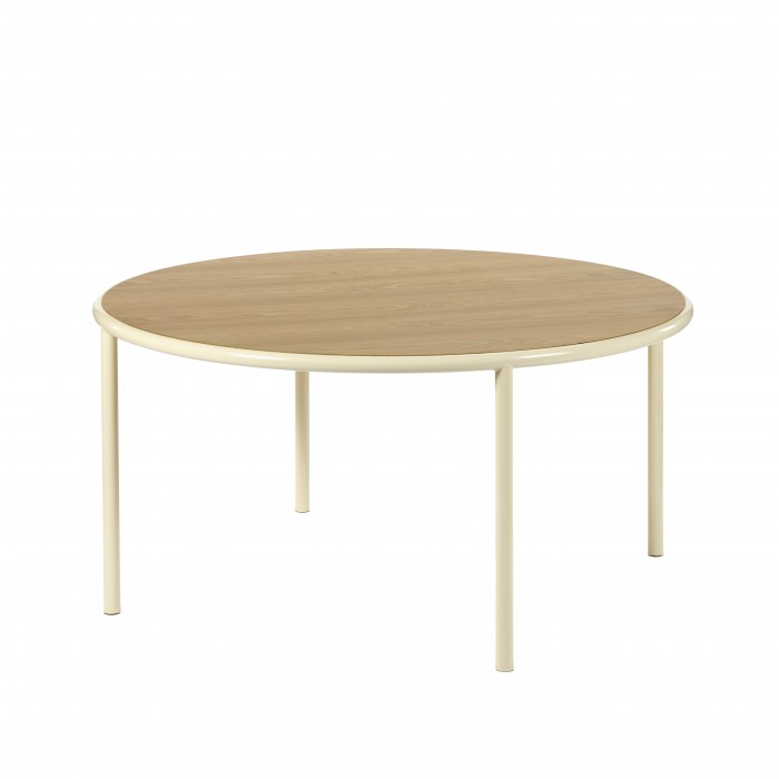 Table round WOODEN - Ivoire