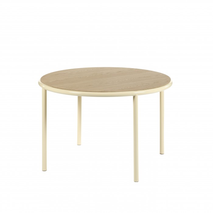 Table round WOODEN - Ivoire