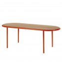 WOODEN Oval table - Red
