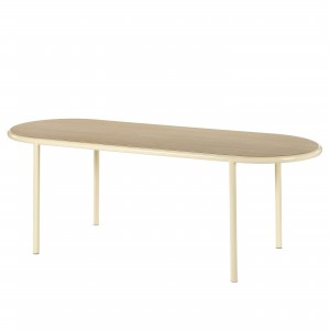 Table oval WOODEN - Ivoire