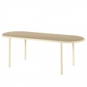Table oval WOODEN - Ivoire