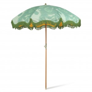 Beach umbrella classic floral pistachio