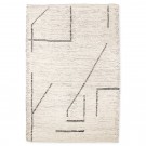 Hand woven cotton rug - Cream/charcoal