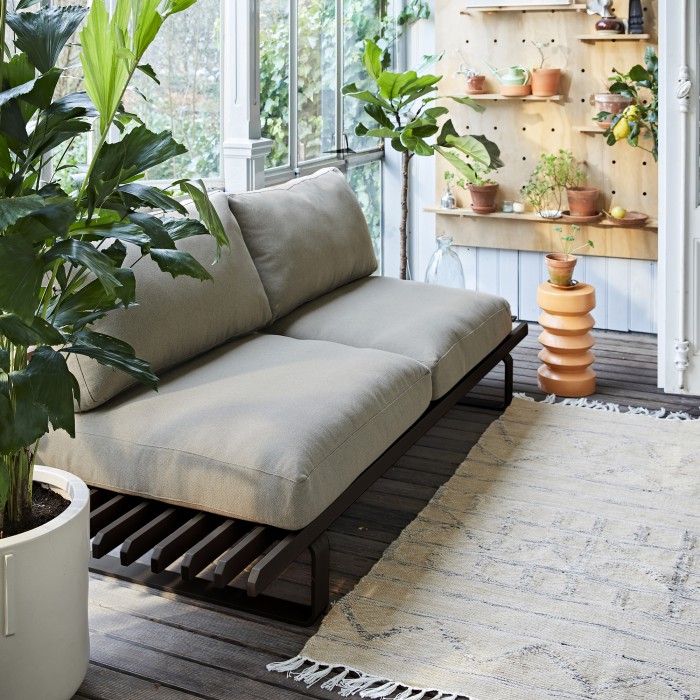 Aluminium outdoor LOUNGE sofa - Charcoal