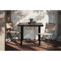 FLOD Tiles Café Table - Terracotta/Black