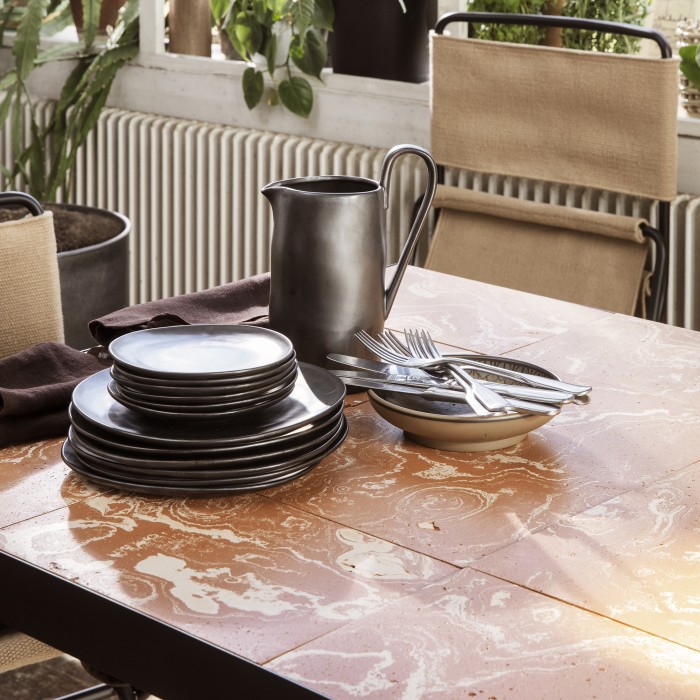 Table à manger FLOD TILES - Terracotta