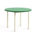 Table TWO COLOUR ronde - ivoire et vert menthe