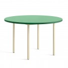TWO COLOUR round table - ivory and green mint
