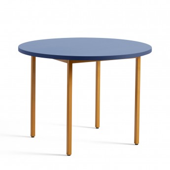 Table TWO COLOUR ronde - jaune bleu