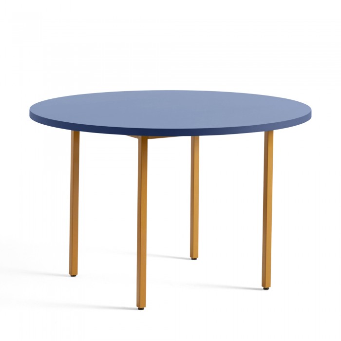 TWO COLOUR round table - yellow and blue