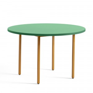 TWO COLOUR round table - yellow and green mint