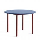 TWO COLOUR round table - red and blue