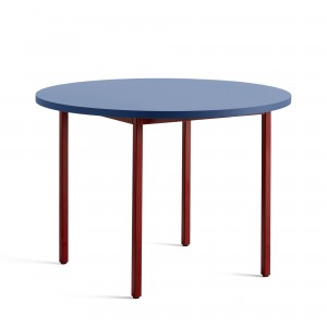Table TWO COLOUR ronde - rouge et bleu